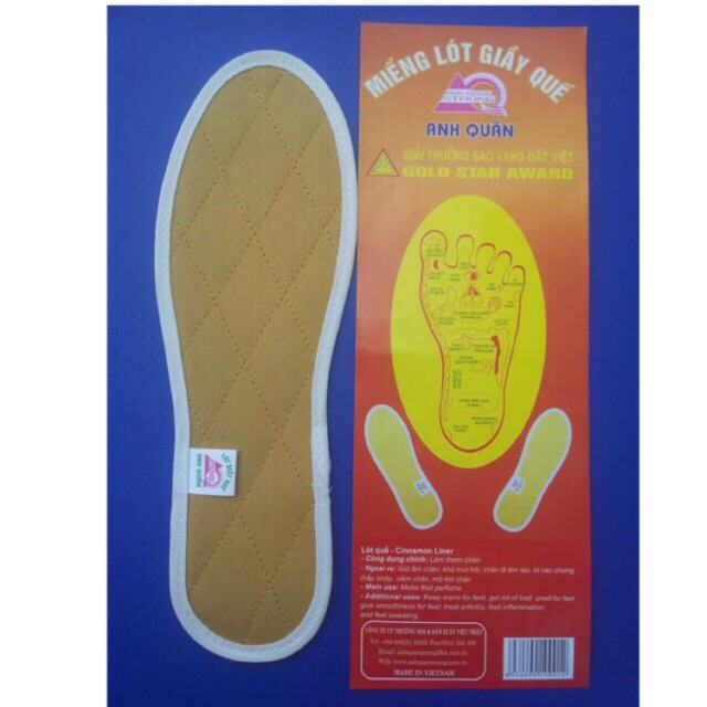 Miếng lót Giầy Hương Quế Thấm Hút Khử Mùi Nâng Đỡ Bảo Vệ Chân Chính Hãng Anh Quân