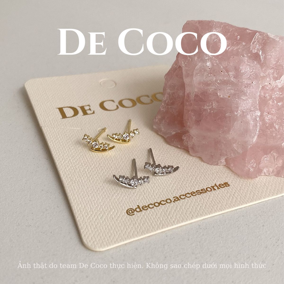 Khuyên tai đính đá Comet De Coco