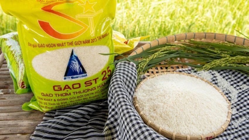 Pack 5 kg scented white rice ST25-Soc Trang speciality.