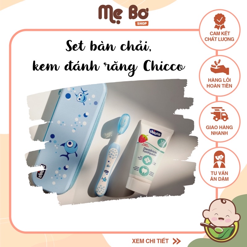 Bộ bàn chải, kem đánh răng cho bé từ 12 tháng