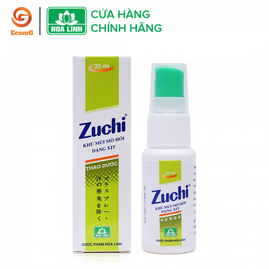 Xịt khử mùi Zuchi Thảo Dược (khử mùi mồ hôi) 20ml dạng xịt nhỏ gọn, xịt nhanh khô, thích hợp với mọi loại da - XZ1-01