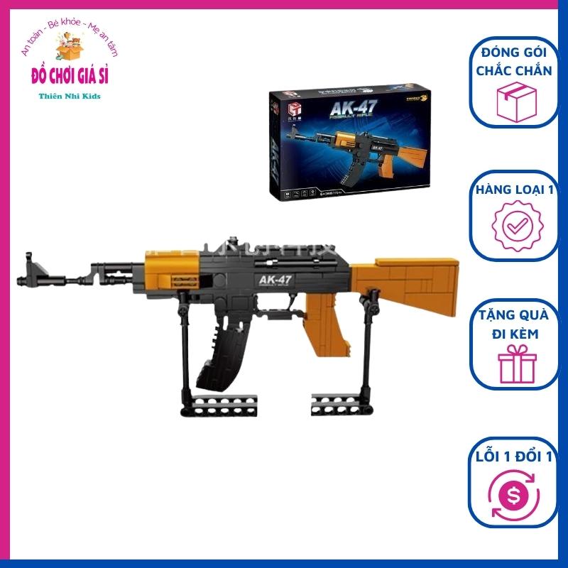 Đồ chơi lắp ráp mô hình dạng lego mô hình súng Ak47 Assault Rifle 173 chi tiết ĐCGS 3609