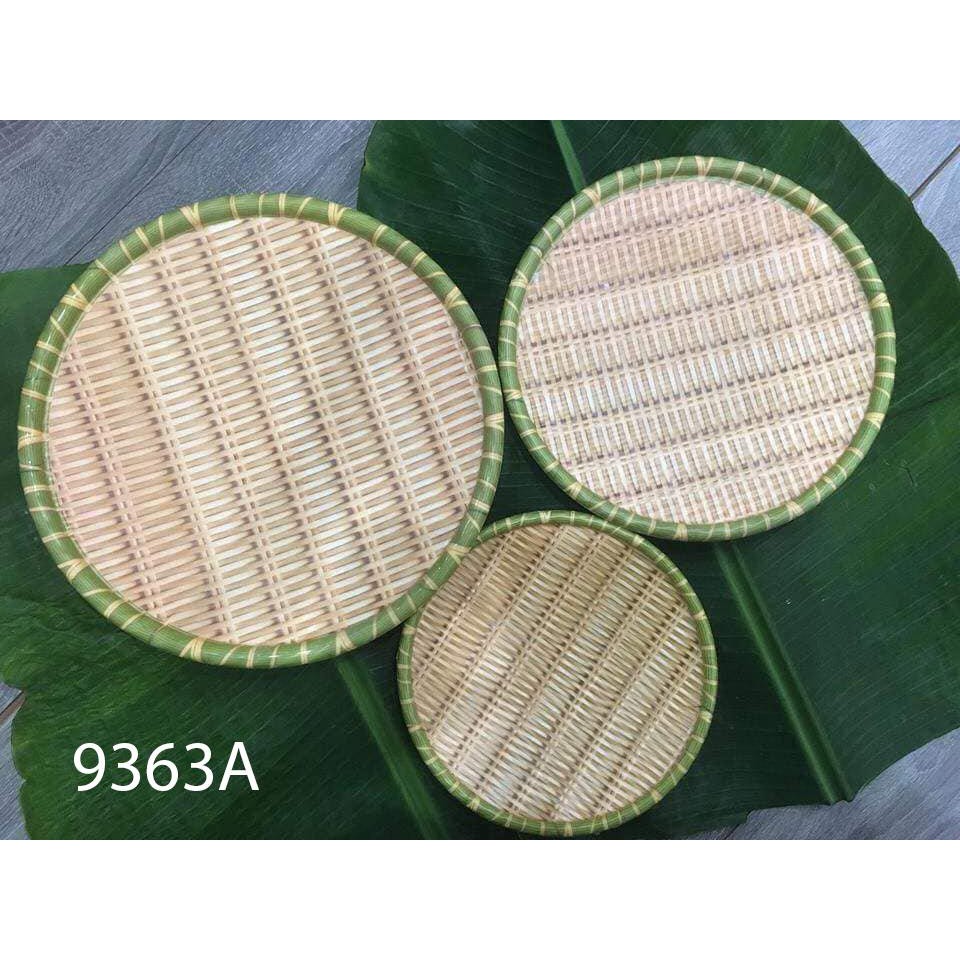 Đĩa Nhựa Phíp Giả Mẹt Tre Hình Tròn, Khay Nhựa Giả Mẹt Nhiều Kích Cỡ