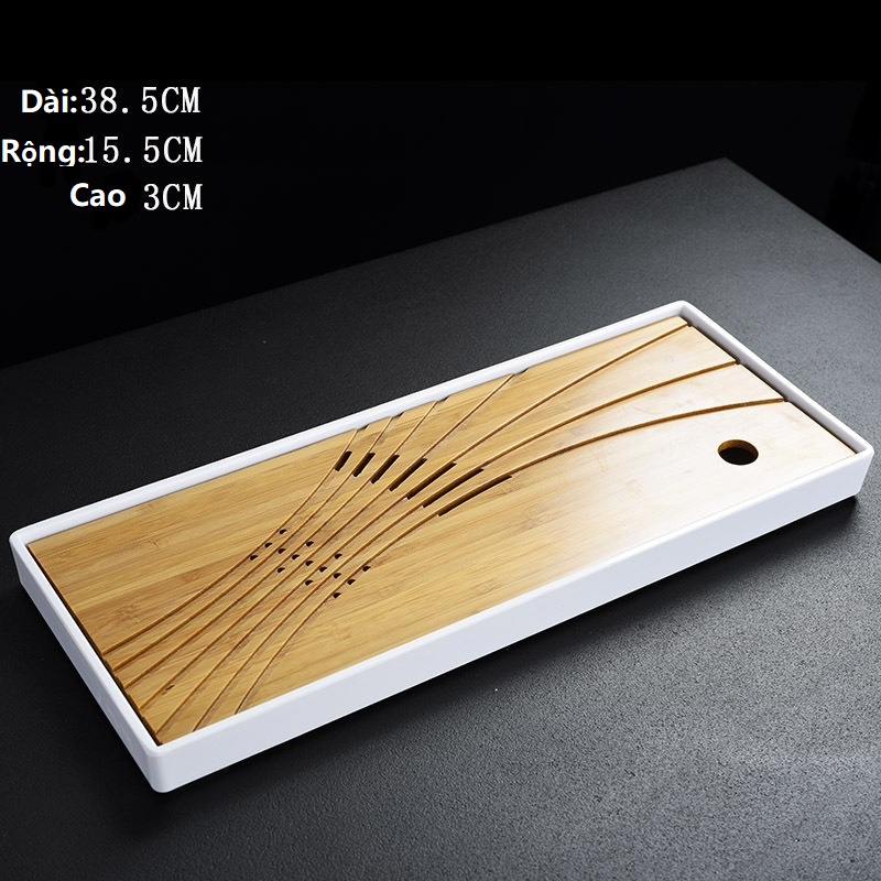 🍀 Khay Trà Gỗ Tre - Bàn Trà Gỗ Tre - Khay Nhựa - Khay Trà Đạo Gỗ Tre Cao Cấp - Gỗ Dày Và Thơm