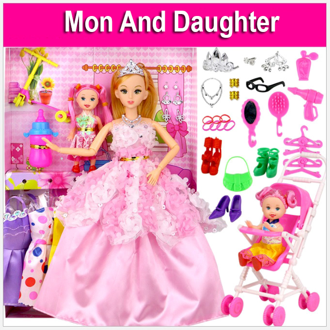 Búp bê 12 khớp mom and daughter tặng phụ kiện 52 chi tiết