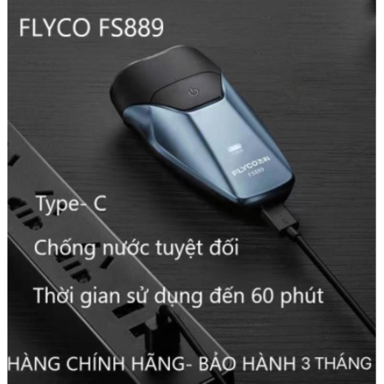 Máy Cạo Râu Nam Flyco FS889 Lưỡi Dao 2 Đầu Bảo Hành 36 Tháng
