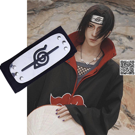 [HCM]1438 Băng đô làng lá cho Hoá trang Uchiha Itachi Akatsuki trong Anime Naruto hỏa quốc làng Ninja