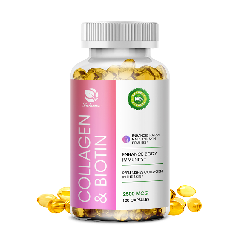 Collagen Capsules Biotin + Vitamin C Collagen for Anti
