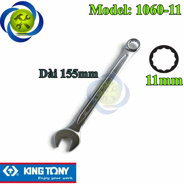 Cờ lê vòng miệng 11mm kingtony 1060-11 dài 155mm