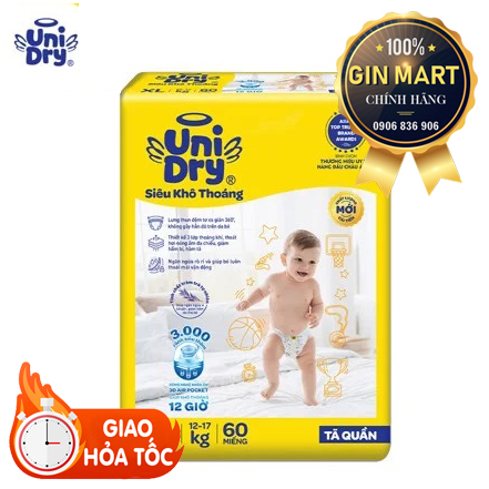 Tã quần unidry bao jumbo m60/l54/xl48/xxl44/m76/l68/xl60/xxl54