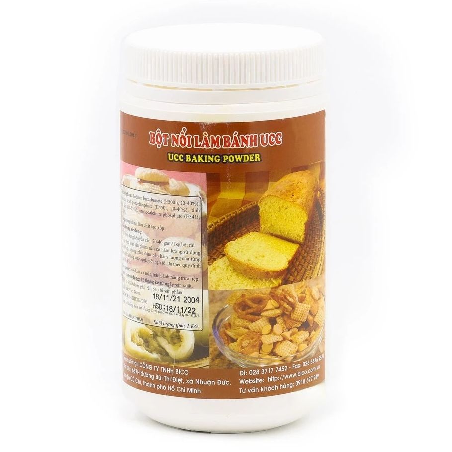 Bột nổi bột nở baking powder UCC 1kg dùng làm bánh Bông lan, Cupcake ,Bánh bao ,cookies
