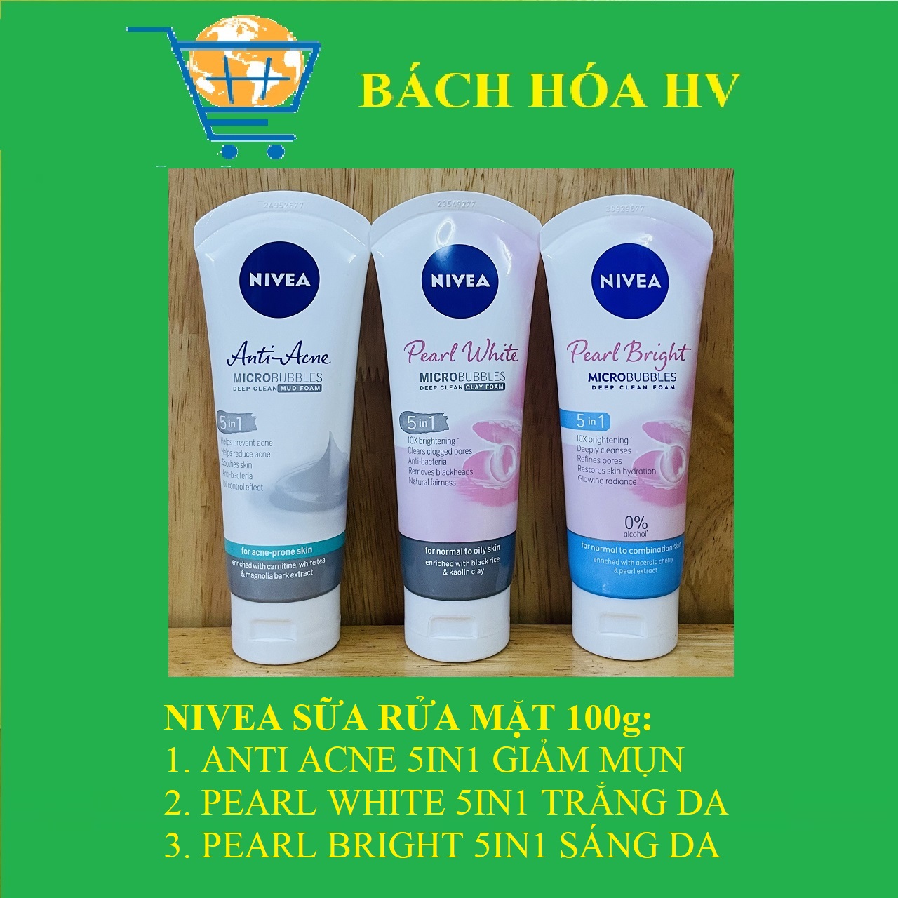 Sữa rửa mặt nivea 100g - bach hoa hv
