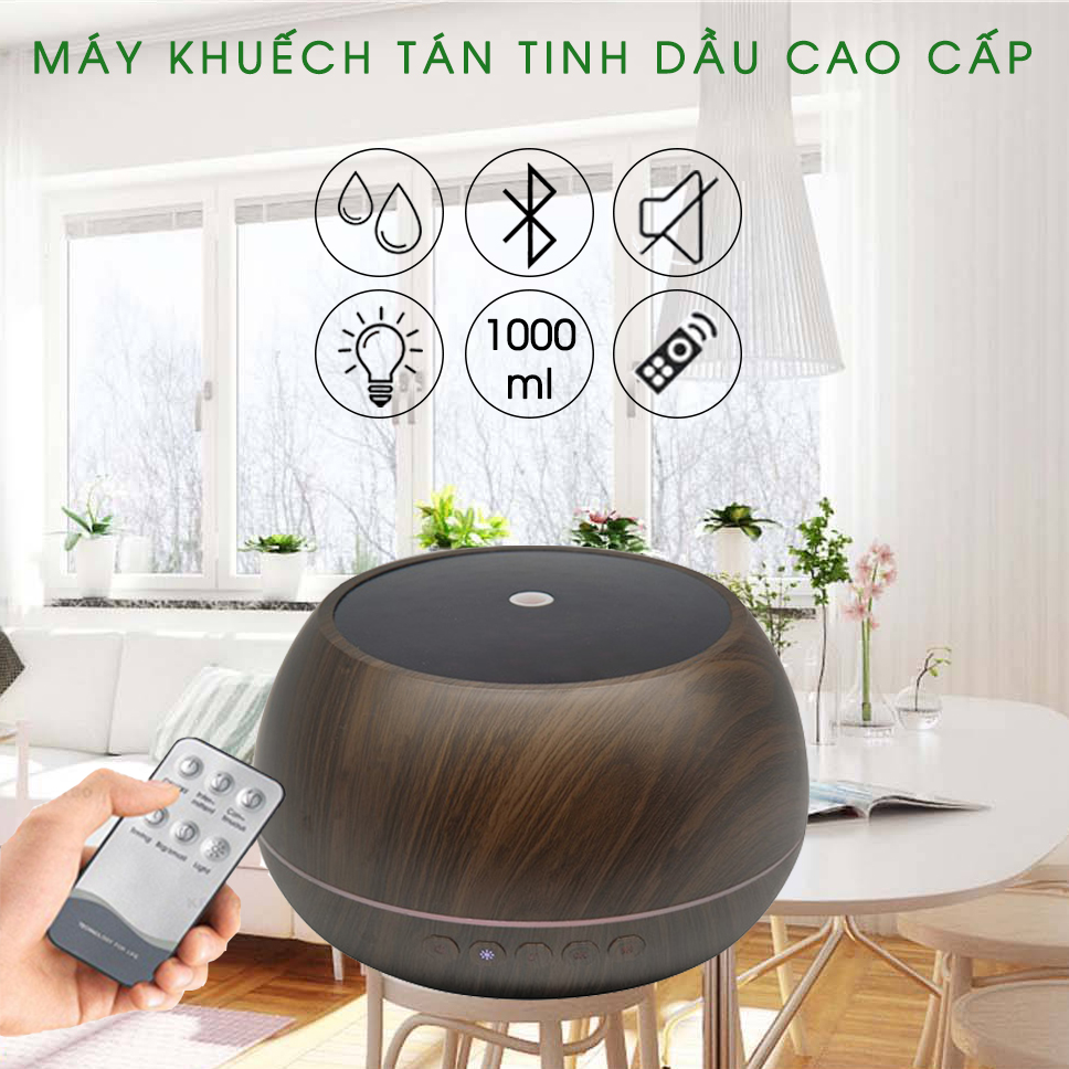 ( PHÁT NHẠC + REMOTE) Máy khuếch tán tinh dầu, đèn xông tinh dầu, máy xông tinh dầu SIÊU HOT  có tích hợp khuếch tán tinh dầu và nghe nhạc cực hay, bảo hành lỗi 1 đổi 1 trong 7 ngày, KHUYẾN MẠI LỚN
