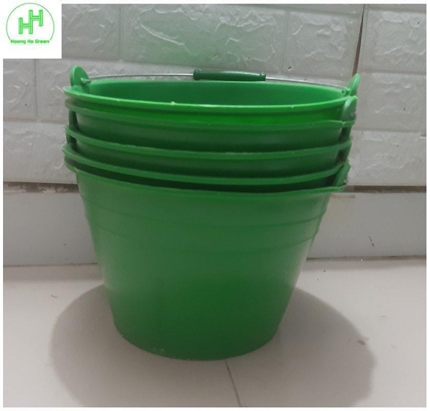 5 xô nhựa đựng nước, tưới cây, xách hồ, xách vữa, đựng đồ, có quai xách, kích thước 28x18cm