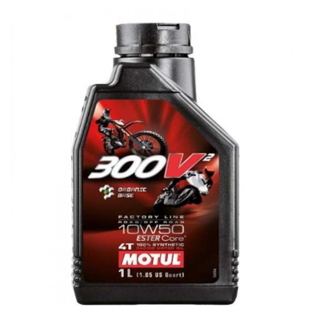 [HCM][Motul Nhập Khẩu] Nhớt tổng hợp xe số mô tô PKL Motul 300V2 Factory Line 10W50 1L Road and Off Road