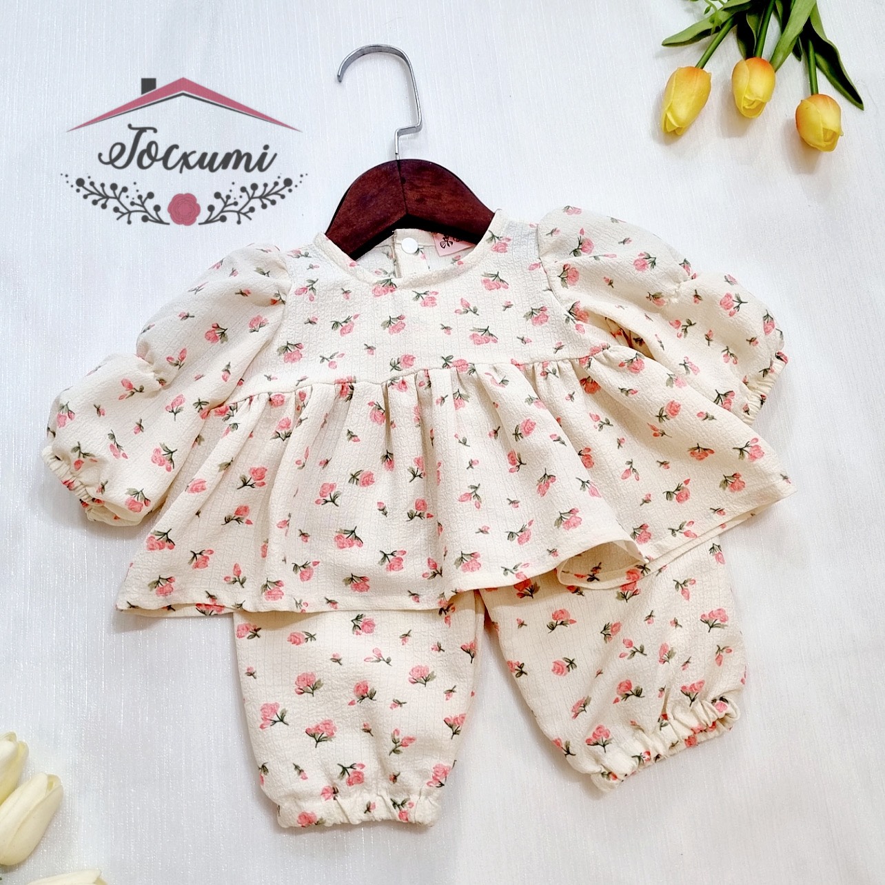 Bộ tiểu thư hoa hồng cho bé yêu - tocxumi