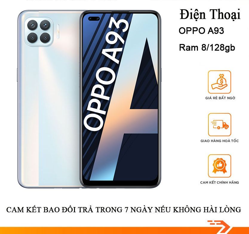 Điện thoại OPPO A93 ram 8G/128GB chính hãng tặng kèm 1 ốp lưng