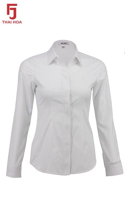 Áo sơ mi nữ dài tay họa tiết bông nổi thái hòa 6381-01
