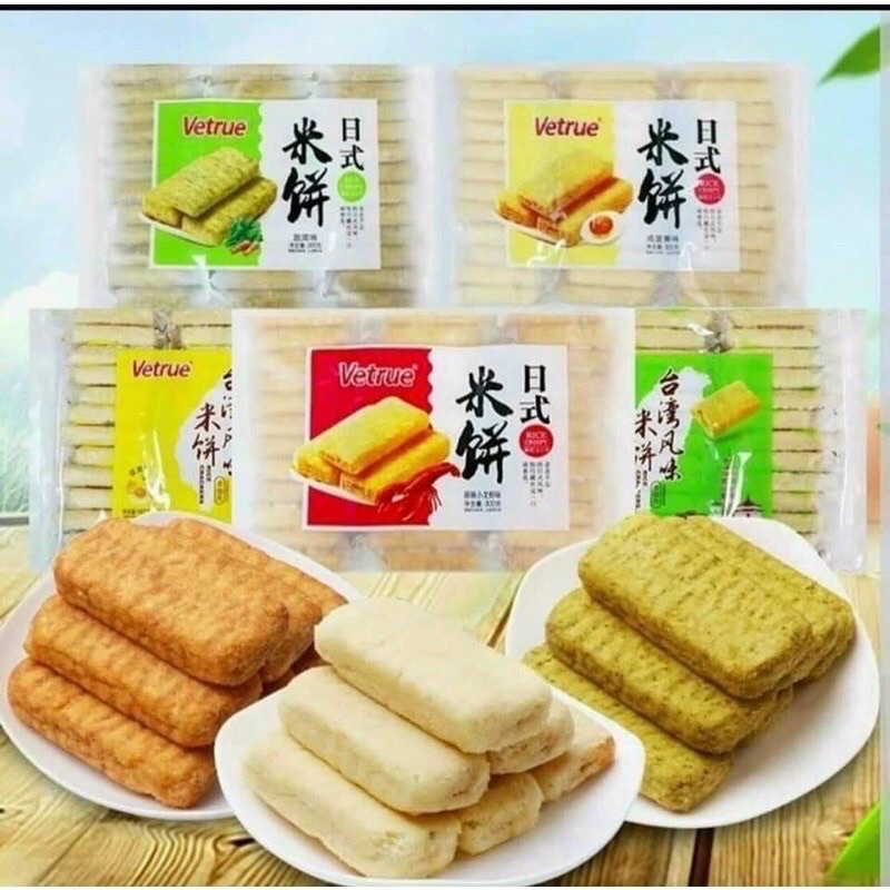 Bánh gạo đài loan vetru đủ vị gói 300g