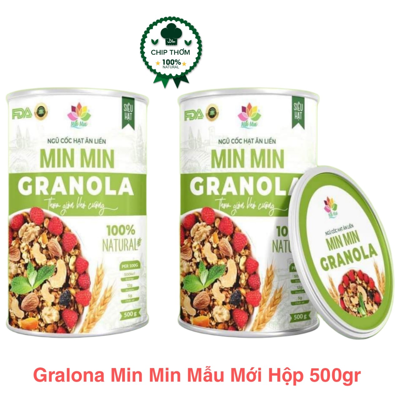 Combo 2 Hộp Min Min Hạt Granola - Ngũ cốc hạt ăn liền gralona min min
