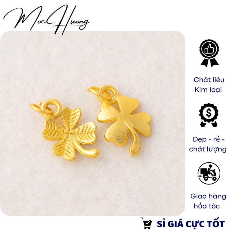 Charm treo cỏ 4 lá vàng - kl194
