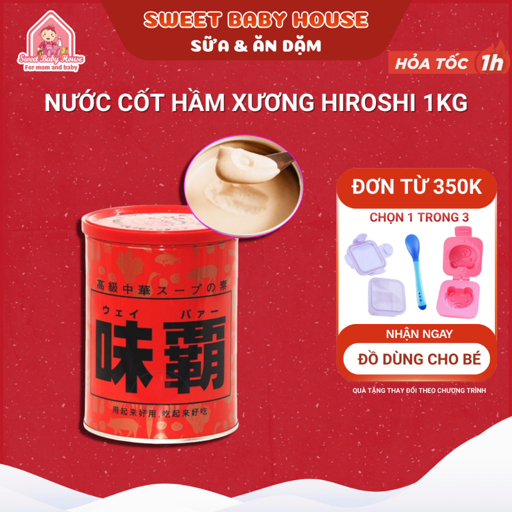 Nước cốt hầm xương Hiroshi 1kg Nhật Bản - Sweet Baby House