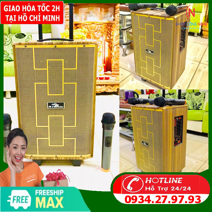 [MỚI 2023 ]Loa kẹo Kéo 2.5 TẤC Kiomic K89 Loa vali kéo BASS 25 Công Xuất 250W Tặng 2 MIC Cao cấp BH 12 THÁNG