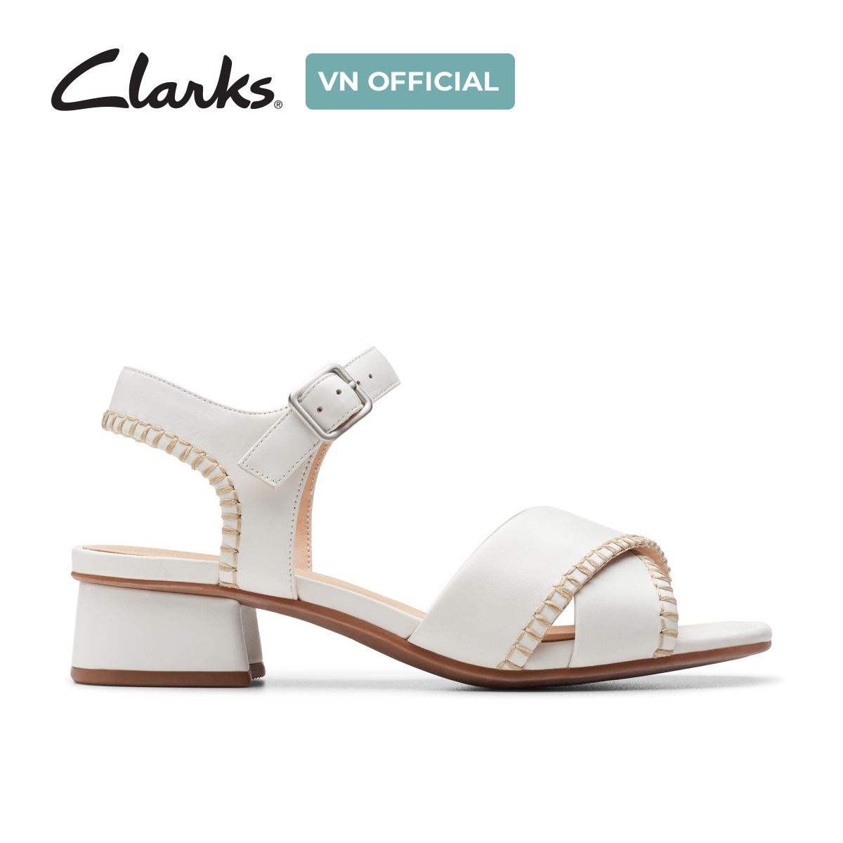  Giày Xăng Đan Cao Gót 3.5cm Da Nữ Clarks - Serina35 Cross 