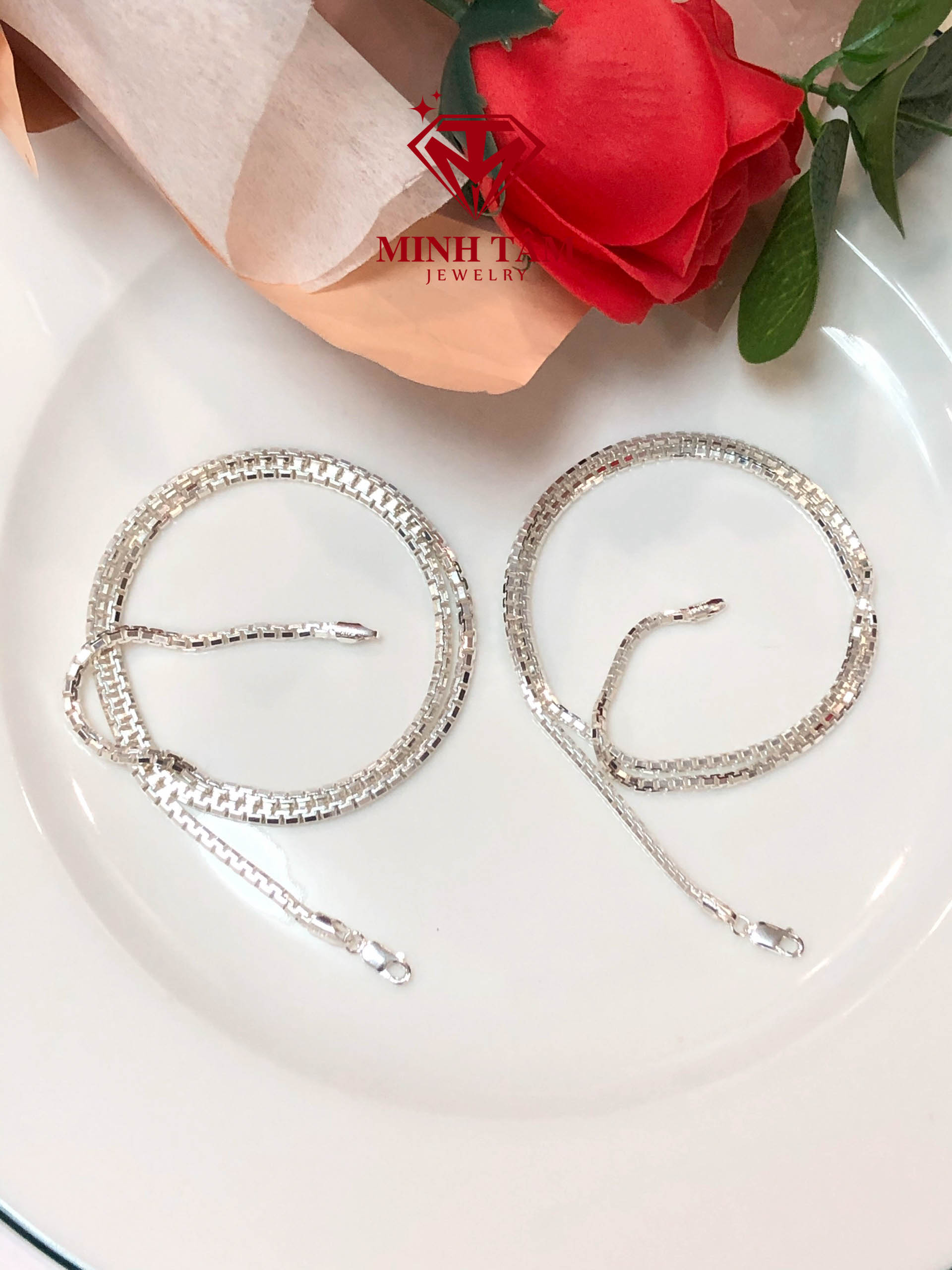 Dây chuyền bạc nam dây hộp bạc Italy 925-Minh Tâm Jewelry