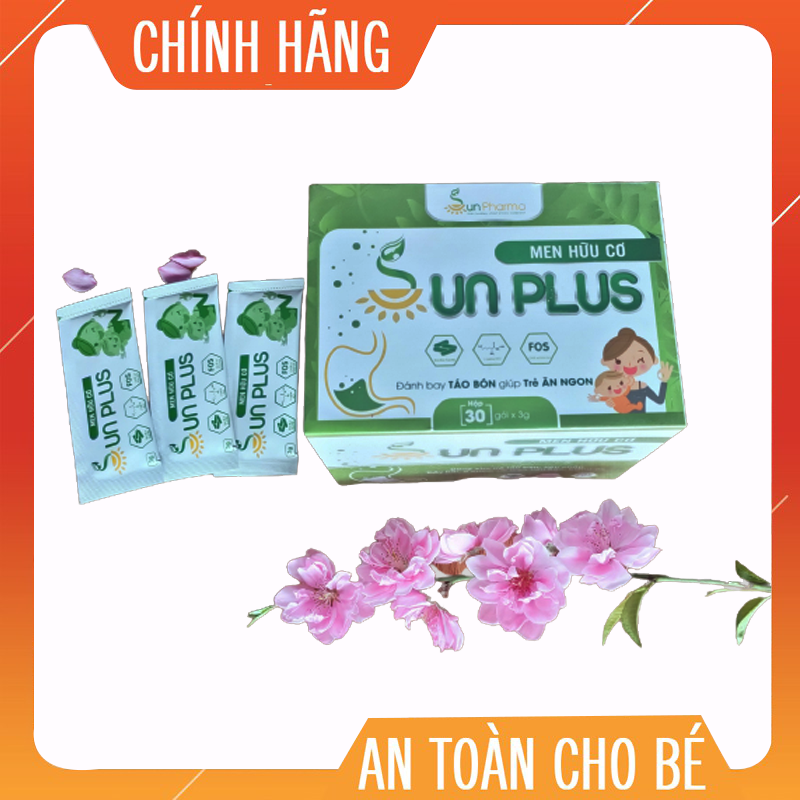 Men hữu cơ sunplus, Giúp bé hết táo, ăn ngon, tăng cân