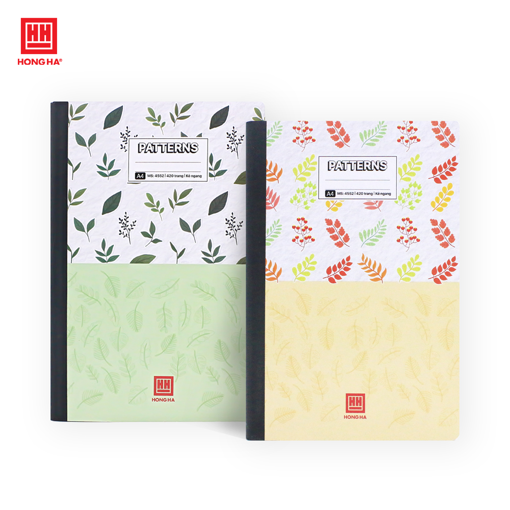 Sổ bìa bồi A4 420 trang  Hồng Hà Patterns - 4552
