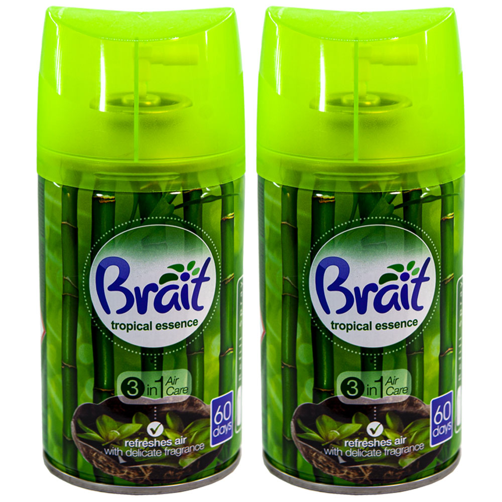 Combo 2 Bình xịt tinh dầu thiên nhiên Brait 250ml - hương tre tươi, thơm phòng, thư giãn