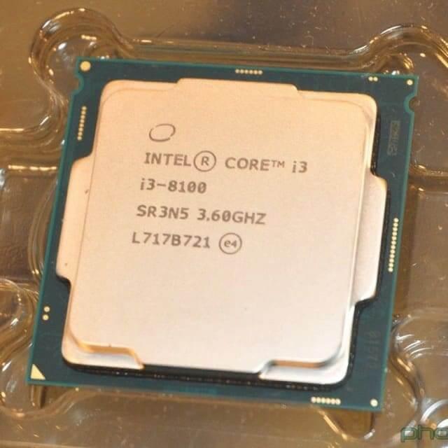 Cpu intel® core i3 8100 tray kèm keo tản nhiệt + fan
