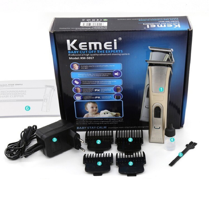 Tông đơ cắt tóc kemei 5017 - tông đơ cắt tóc chuyên nghiệp có thể sử dụng chấn viền dùng cho hộ gia đình và salon cắt tóc