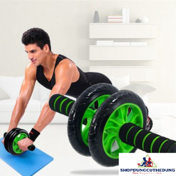 Con lăn tập cơ bụng 2 bánh cao cấp ,con lăn tập gập cơ bụng