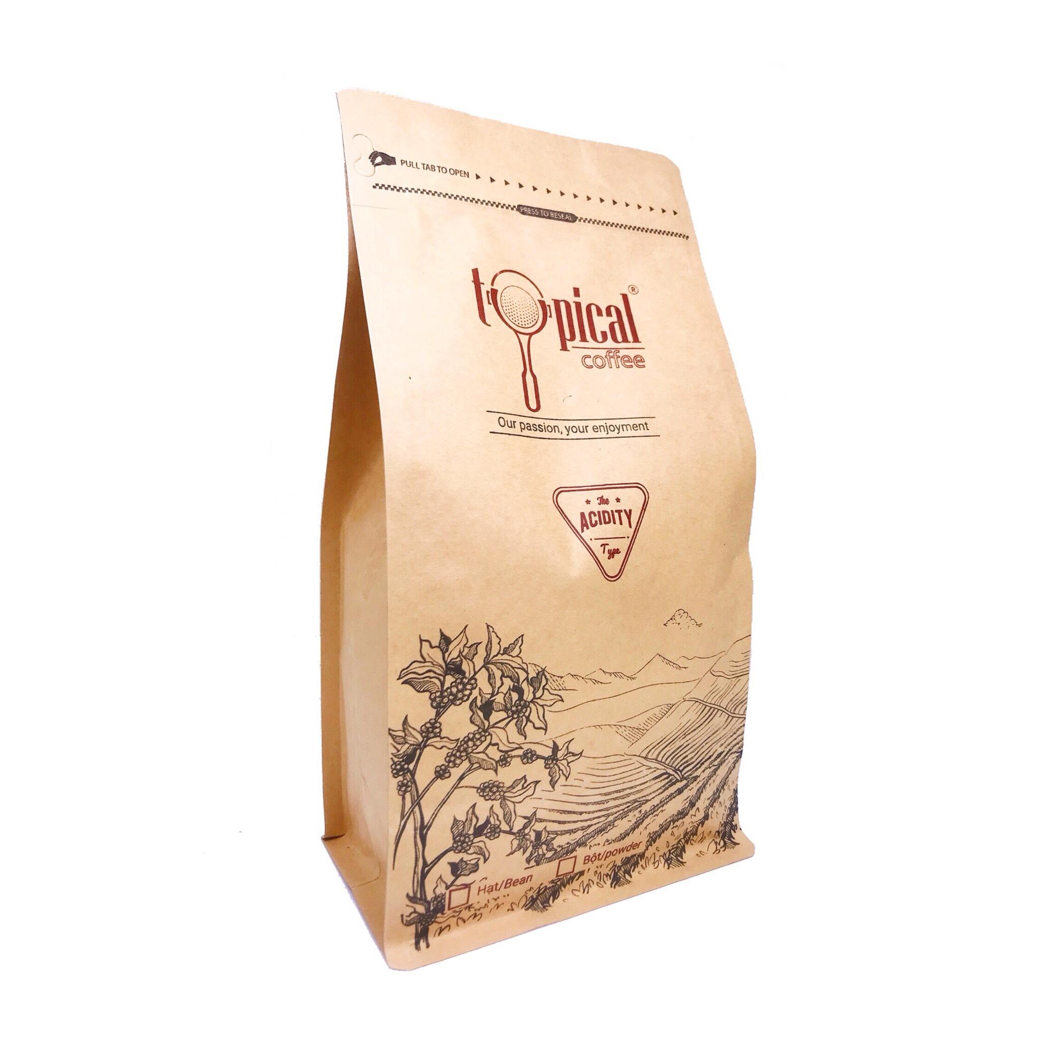 Cà phê hạt nguyên chất arabica cầu đất acidity 500g