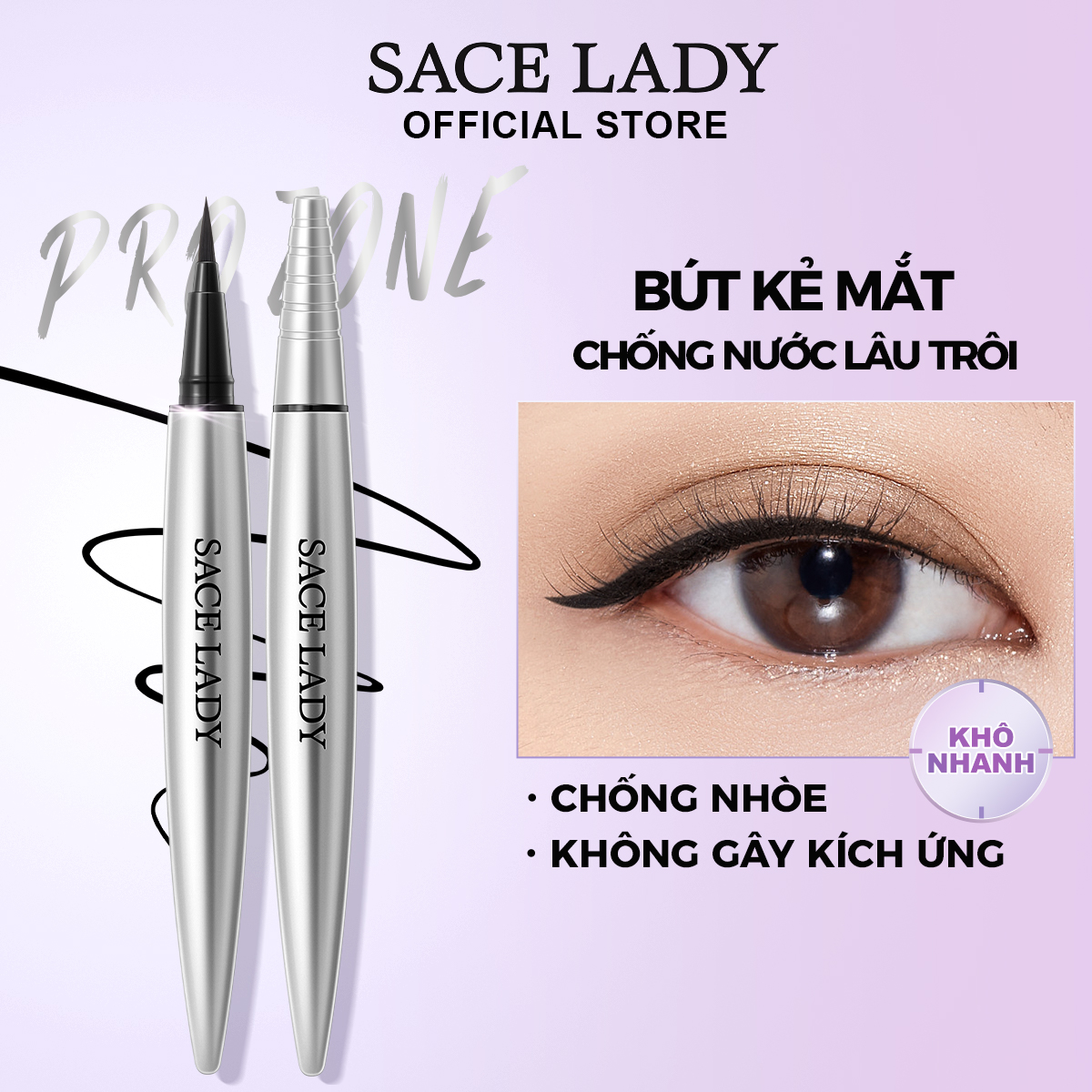 Bút kẻ mắt SACE LADY Bút kẻ mắt chống thấm nước lâu trôi Bút chì trang điểm mắt 24 giờ