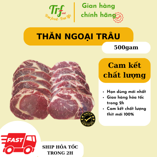 [Giá hot] Thăn ngoại trâu nhập khẩu khay 500g, MUA 1 TẶNG 1 sốt BBQ/Steak, làm bít tết ngon, mềm [Chỉ giao hỏa tốc HN]
