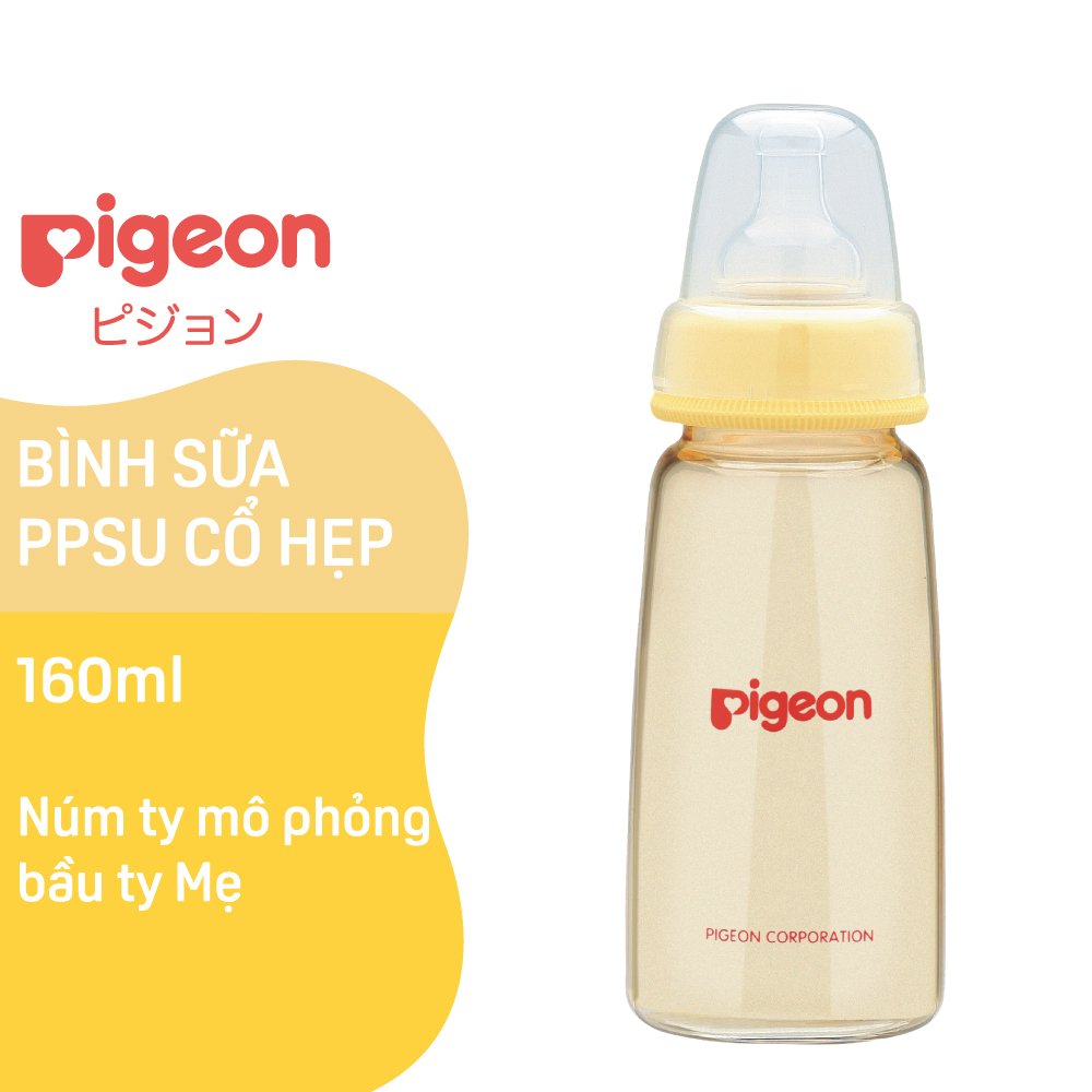 Bình Sữa PPSU Cổ Hẹp Pigeon 160Ml