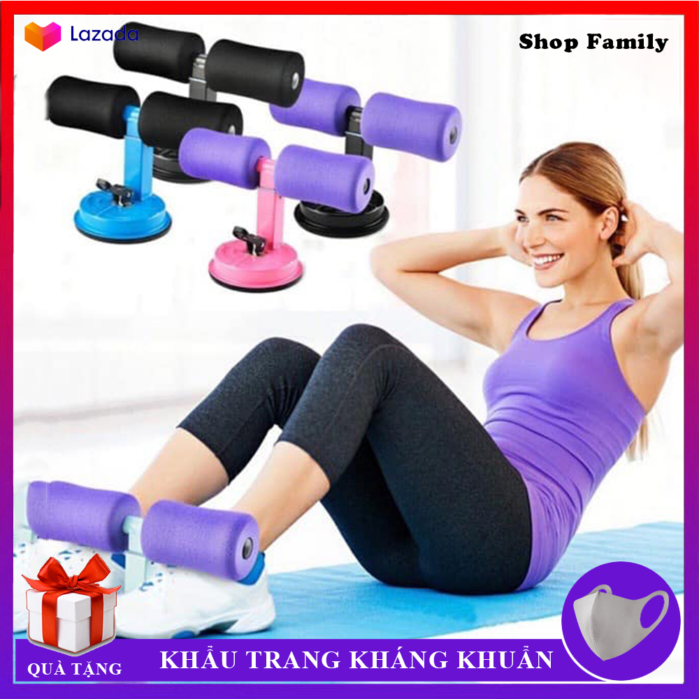 Dụng cụ tập Gym đa năng tại nhà, thiết kế chân trụ hút chân không bám chắc không bị xoay, hỗ trợ đa dạng bài tập nơi vùng bụng, vùng eo, vùng tay, vùng chân