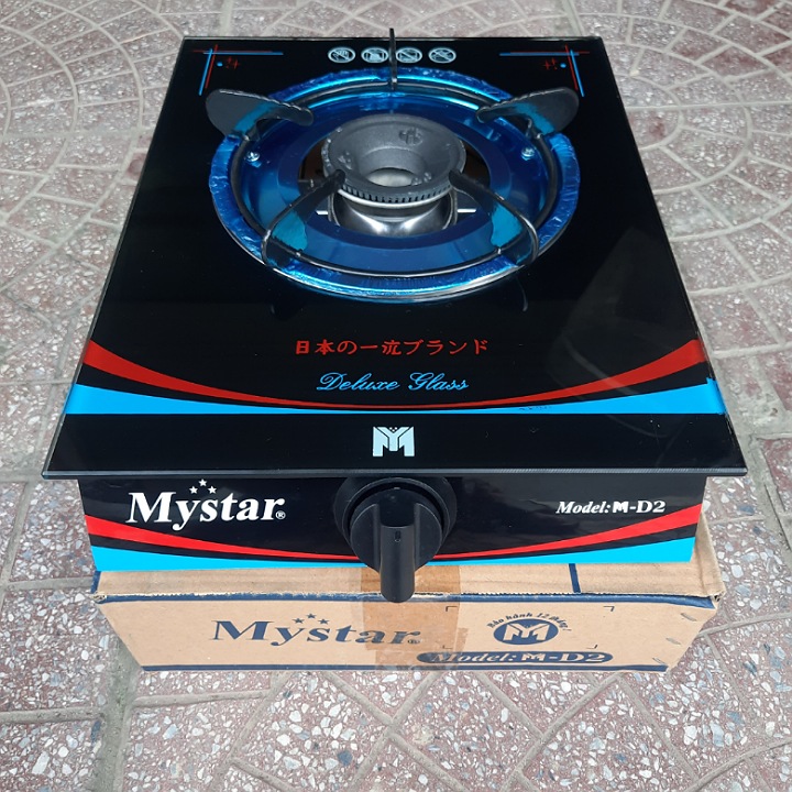 Bếp ga đơn mặt kính thành inox sử dụng bình ga lớn việt nhật.