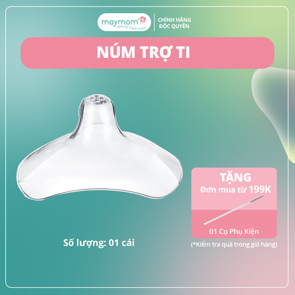 Núm Trợ Ti Maymom, Chất Liệu Silicone Siêu Mềm, Giúp Mẹ Cho Bú Dễ Dàng Hơn, Dùng Được Cho Trẻ Sơ Sinh và Em Bé