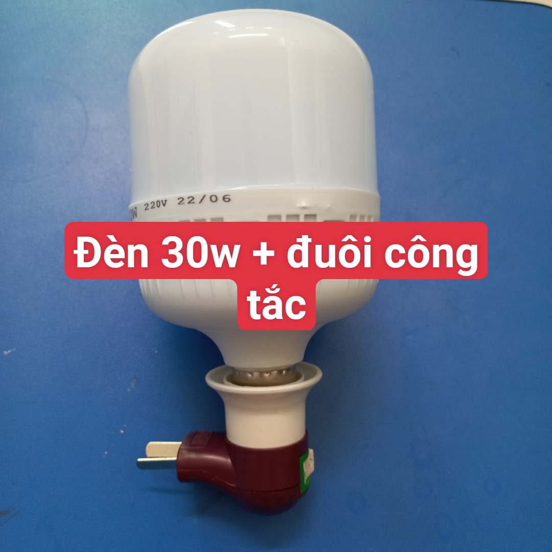 Đèn 30W + đuồi đèn có công tắc