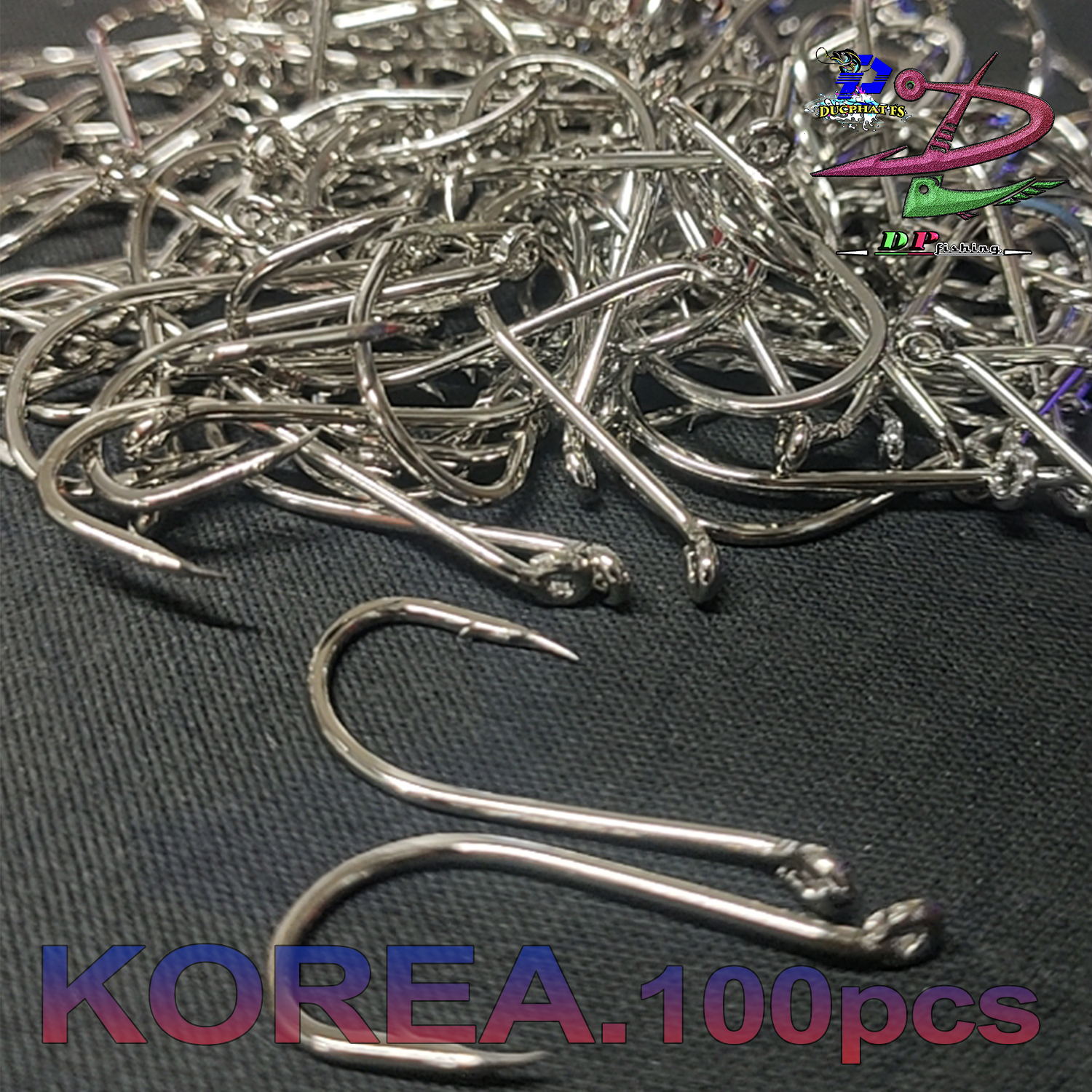 Lưỡi câu cá tra, trê korea bịch 100 lưỡi , sốc cá . độ cứng cao.!!!