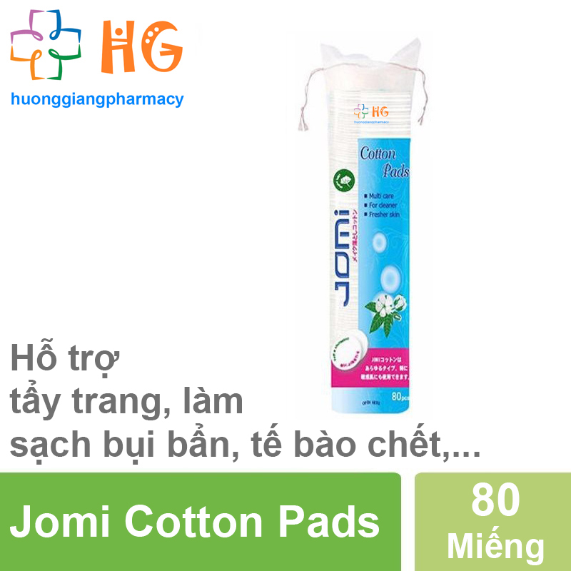 Bông tẩy trang Jomi Cotton Pads (Gói 80 miếng)