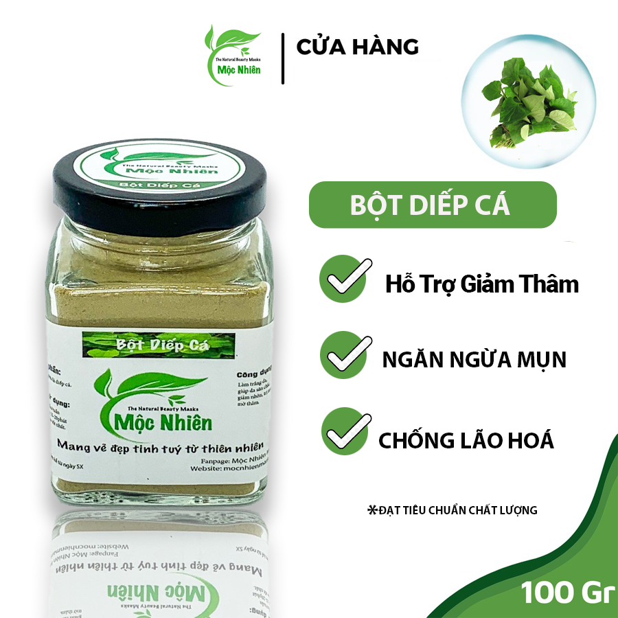 Bột Diếp Cá Sấy Lạnh Nguyên Chất - Ngăn Ngừa Mụn & Giảm Thâm