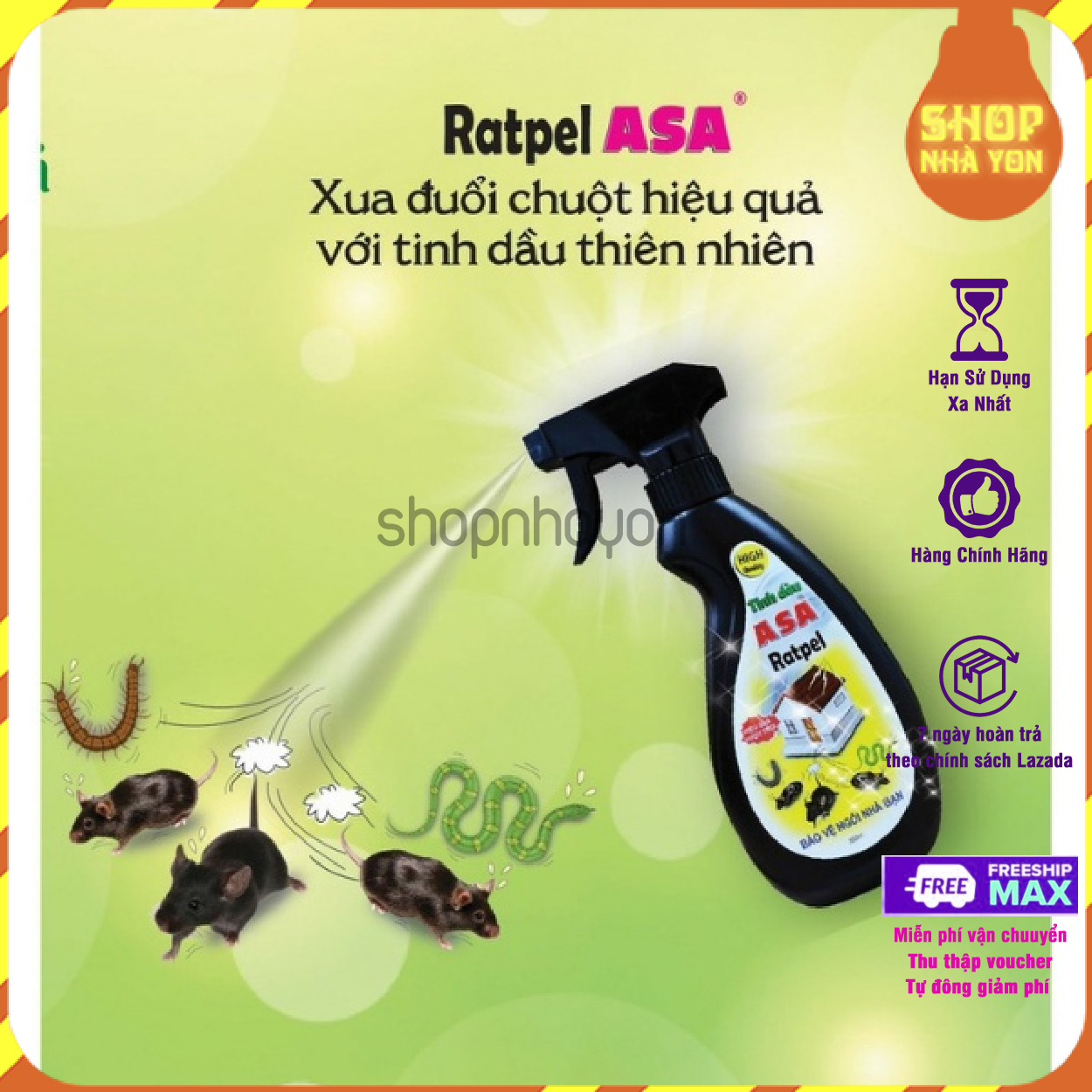 Xịt xua đuổi chuột asa ratpell 350ml