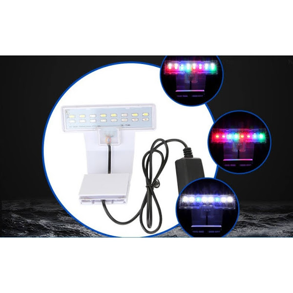 Đèn Led thủy sinh 3 chế độ màu WRGB chống sương mù kẹp thành bể
