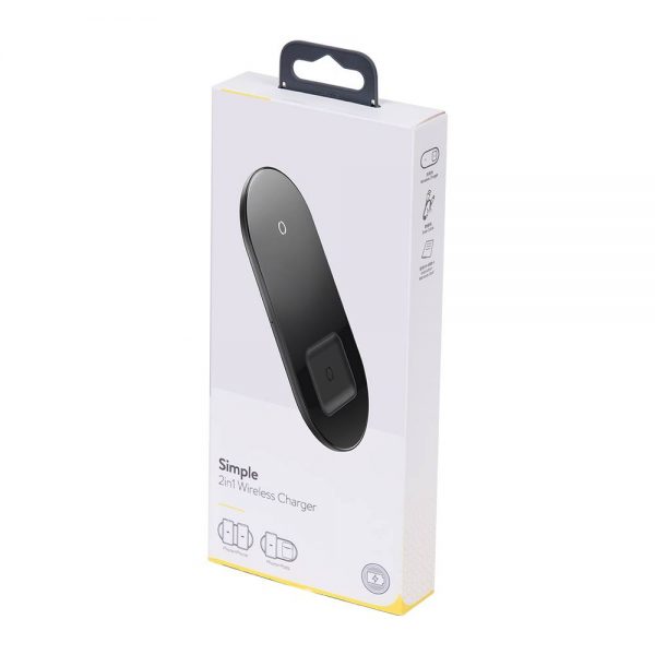 Dock sạc vô cực 2in1 18w baseus simple for phones+pods
