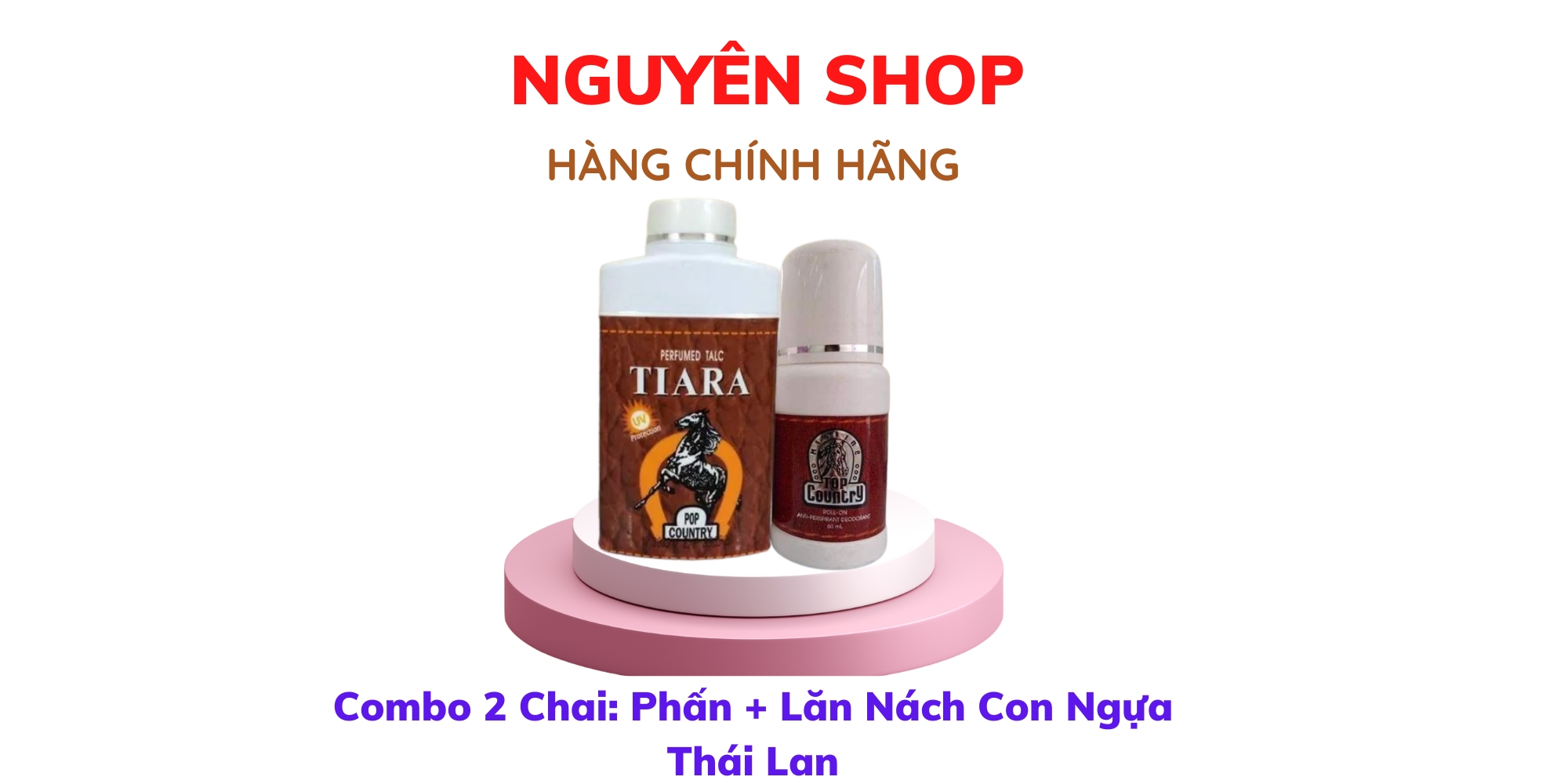 Combo phấn thơm con ngựa + lăn nách con ngựa.
